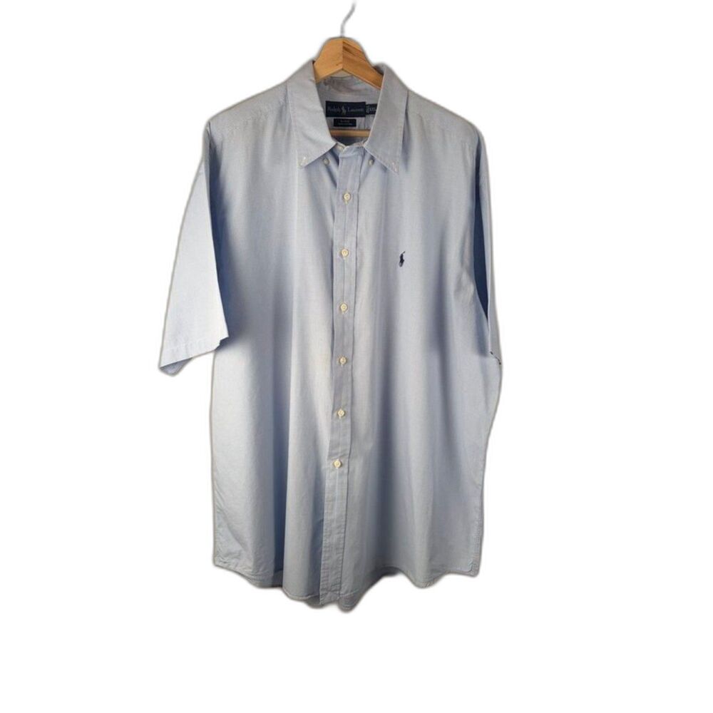 Polo Ralph Lauren Blake Shirt XXL – Blue Gingham Check Short Sleeve